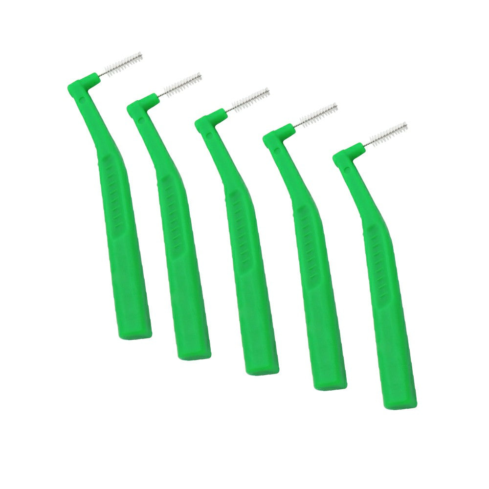 L-Brush Protector Angle Interdental Brushes, Dental Brushes for Between Teeth and Gums, Brush Micro Tight Cleaner, Plaque Removal, 5 Count
