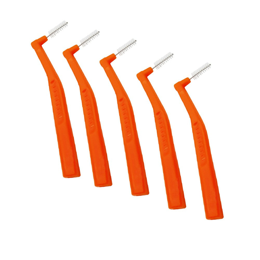 L-Brush Protector Angle Interdental Brushes, Dental Brushes for Between Teeth and Gums, Brush Micro Tight Cleaner, Plaque Removal, 5 Count
