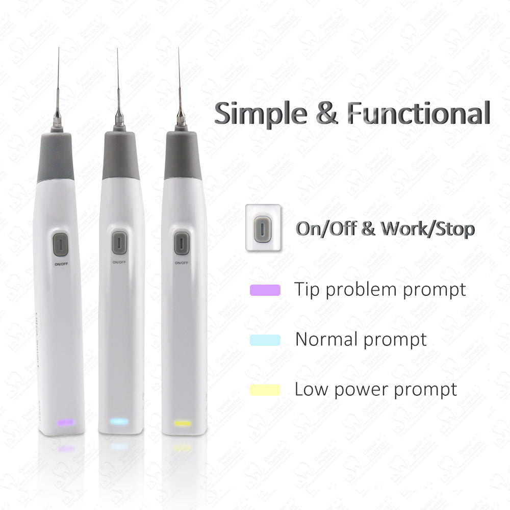 COXO Wireless Ultra Smart Endo Ultrasonic Activator with LED Light for Root Canal Treatment Gray color