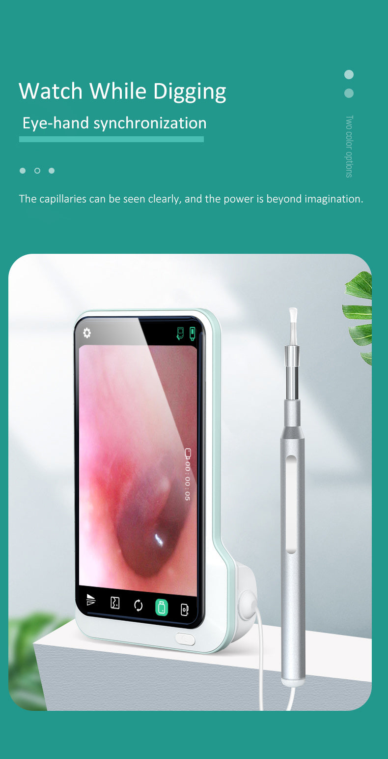 Ear Wax Removal Tool Camera Smart Visual Ear Wax Cleaner 5 million HD visual ear pick Luminous ear pick Children visual ear pick 3.9mm 1080P