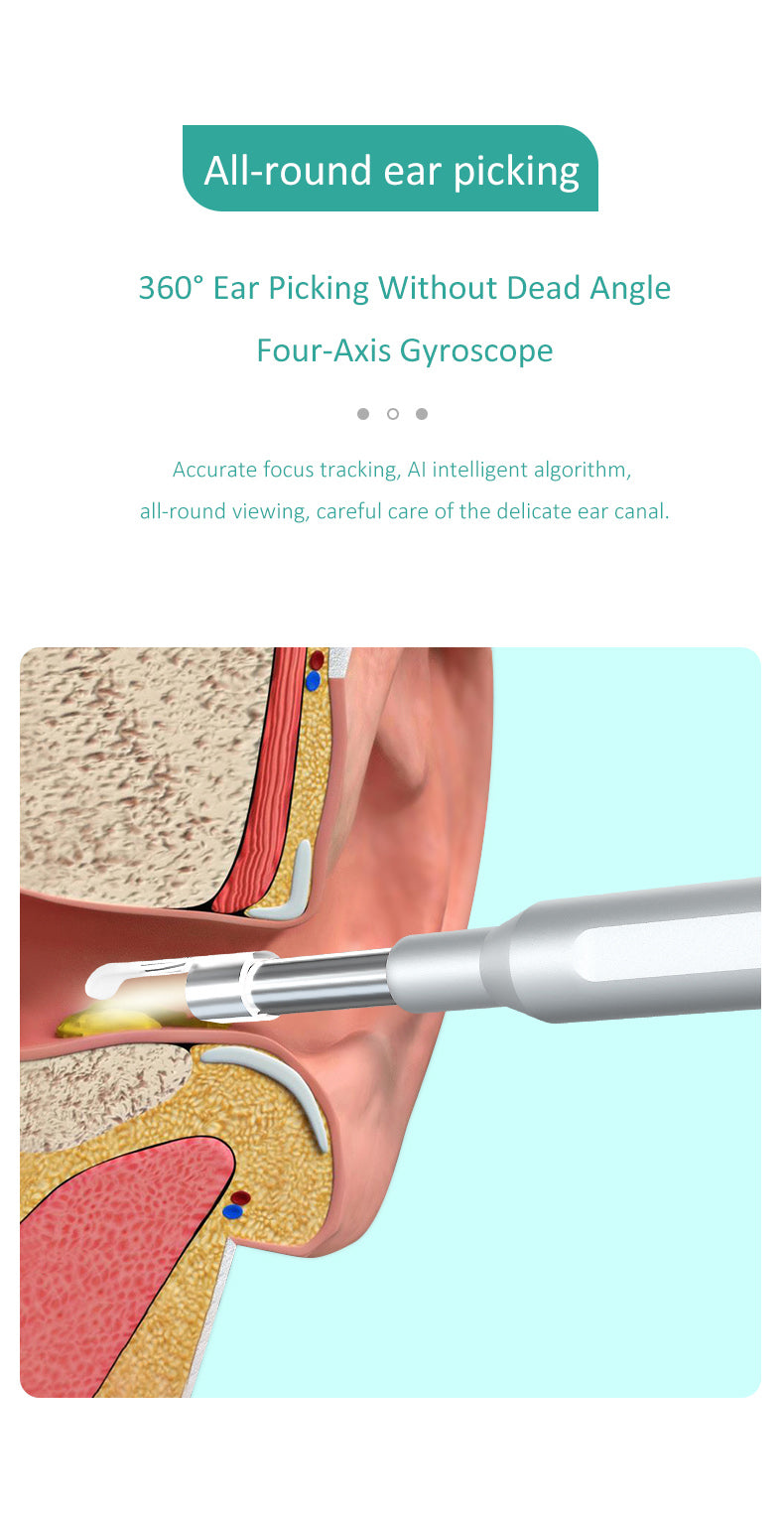 Ear Wax Removal Tool Camera Smart Visual Ear Wax Cleaner 5 million HD visual ear pick Luminous ear pick Children visual ear pick 3.9mm 1080P