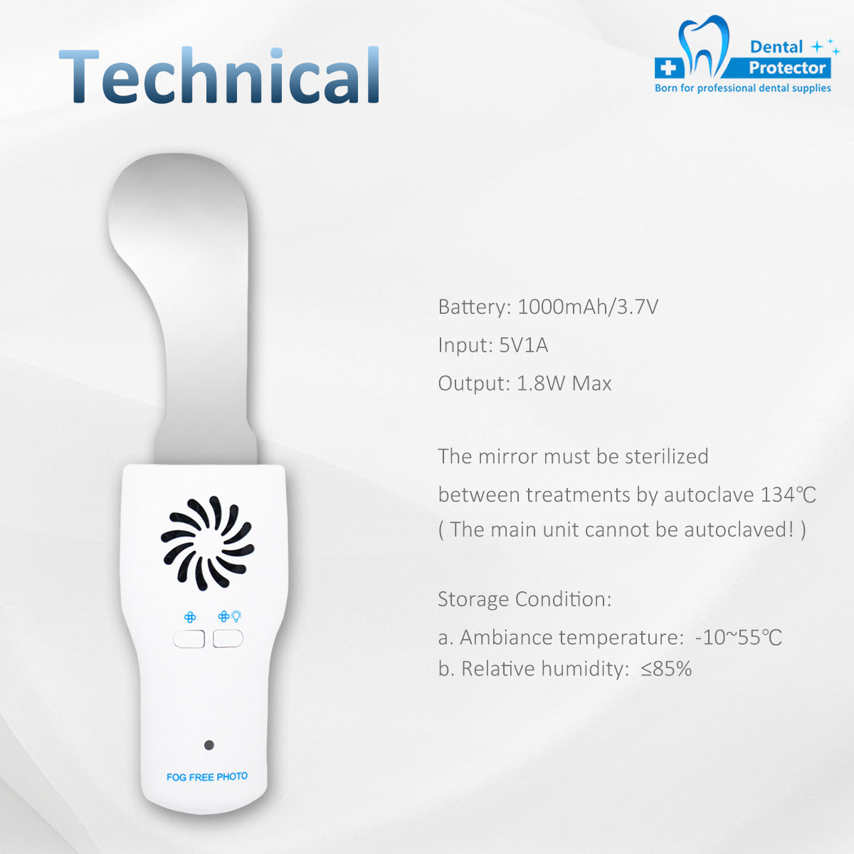 FP01 Dental oral imaging device stainless steel mirror intelligent oral photo shadowless anti-fog photographic equipment