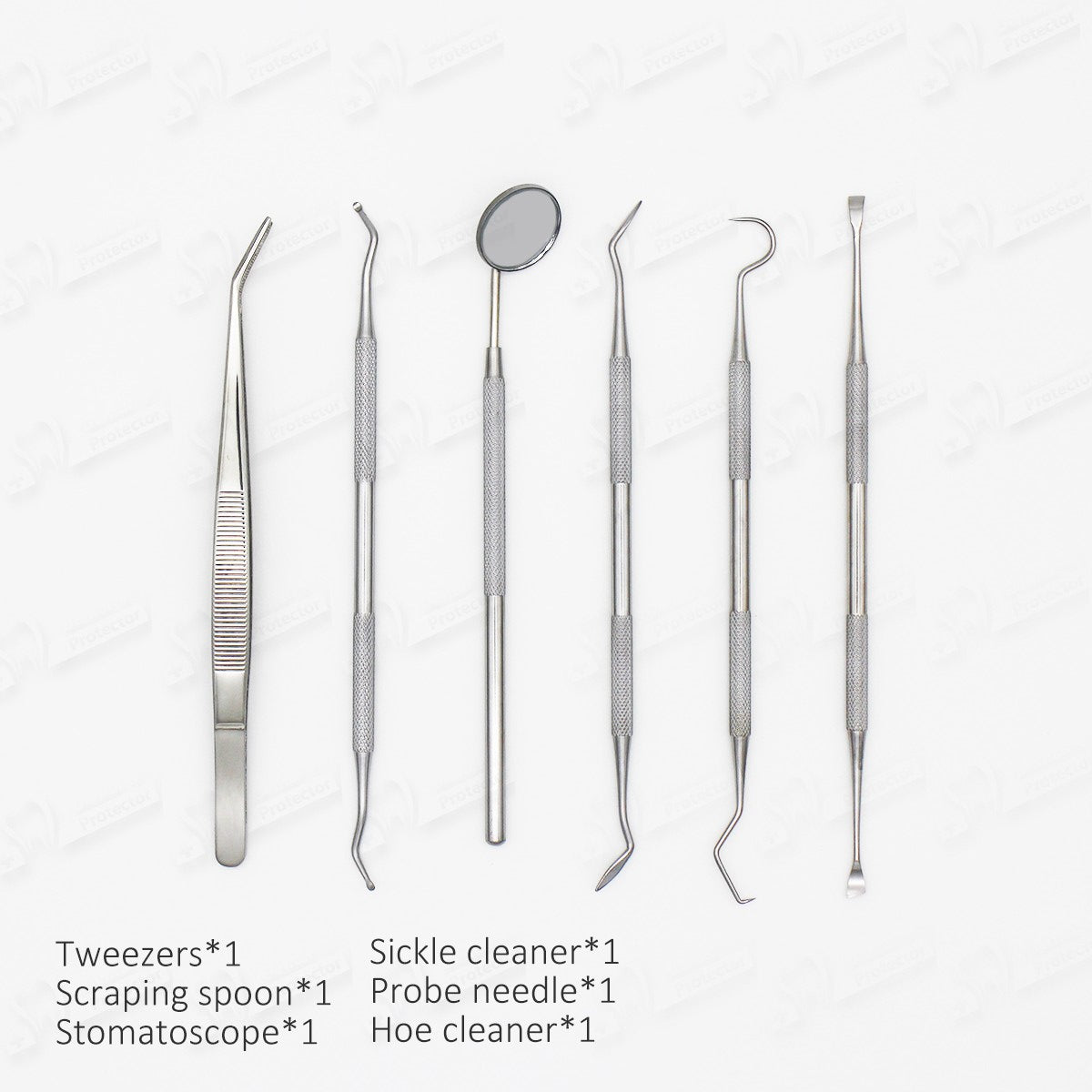 Dental Tools Smile Dent Pro Kit, Stainless Steel Dental Scaler, Mouth Mirror, Tarter Scraper, Tooth Pick, Tweezers, Plaque And Calculus Remover Dentist Hygiene Instruments Set For Home & Pet Oral Use