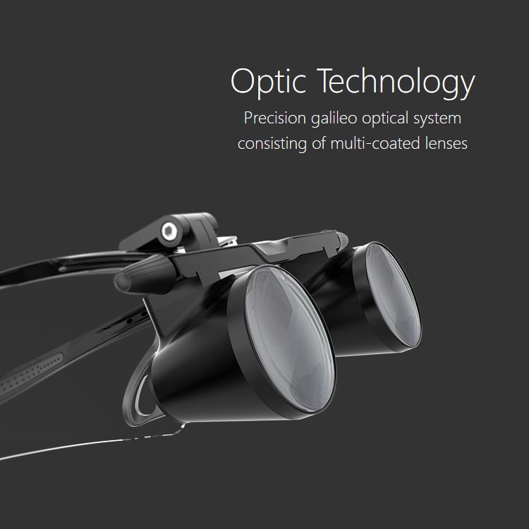 FD-501G-3.5 3.5X Magnification Binocular Dental Loupe Surgery Surgical Magnifier with Headlight LED Light Medical Operation Loupe Lamp