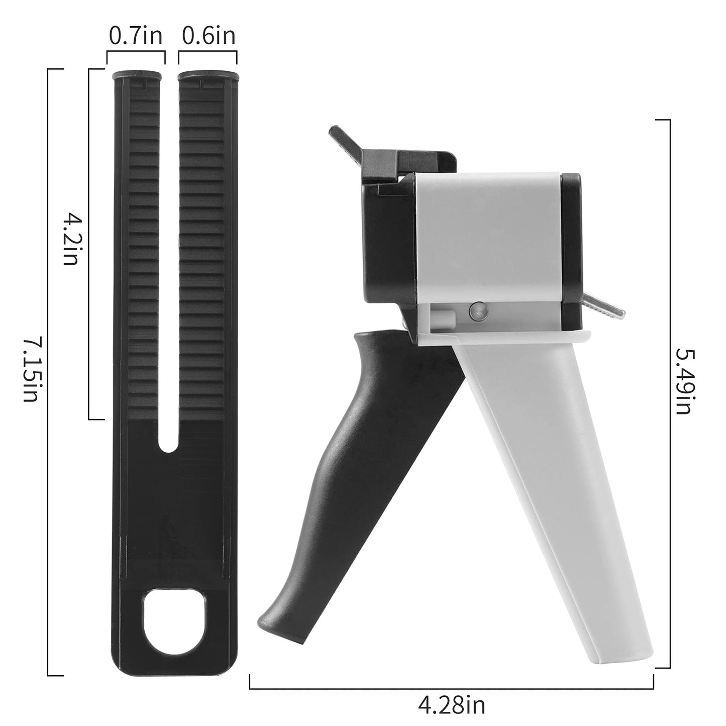 Dispenser Gun Kit 50ml Dental Impression Material Dispensing Guns, Solid Epoxy Gun 1:1/1:2 for Dispense Dental Resin Materials, Adhesive and Glue