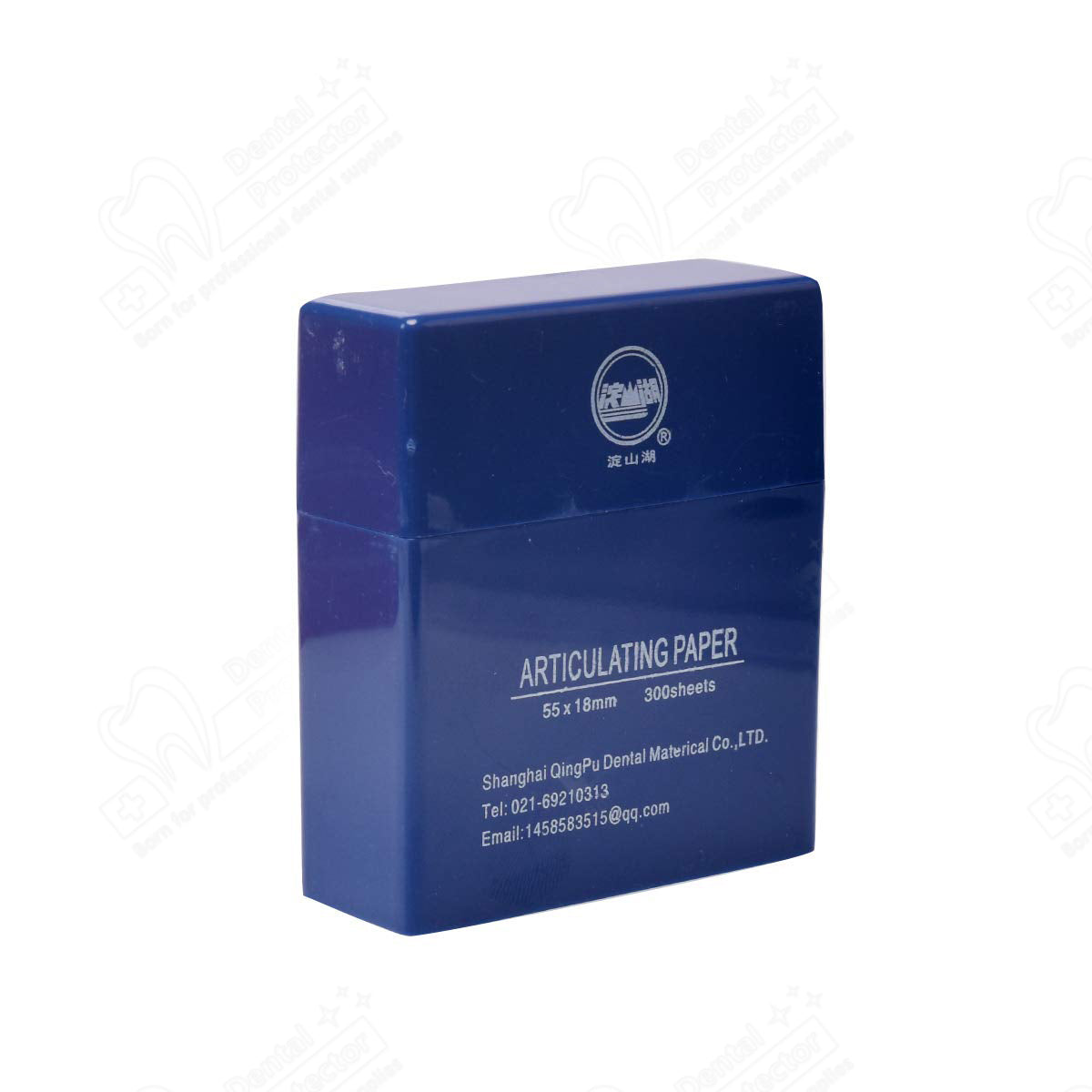 Protector Dental Articulating Paper 300 PCS, Plastic Dispenser Blue 100 Micron Bite Articulating Paper & Film Doubled Side - 55 x 18 x 0.1mm