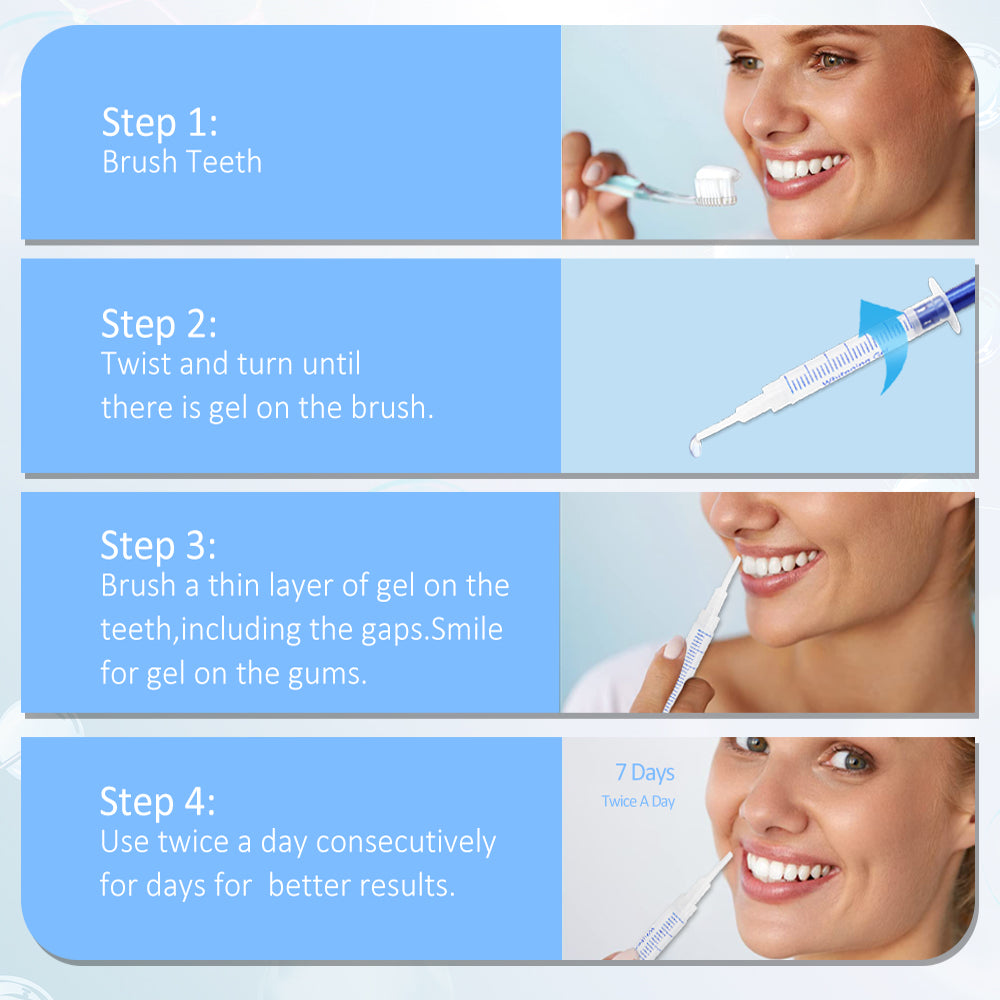 Teeth Whitening Pen (5 Pcs), 50+ Uses, Effective, Painless, No Sensitivity, Travel-Friendly, Easy to Use, Beautiful White Smile, Mint Flavor