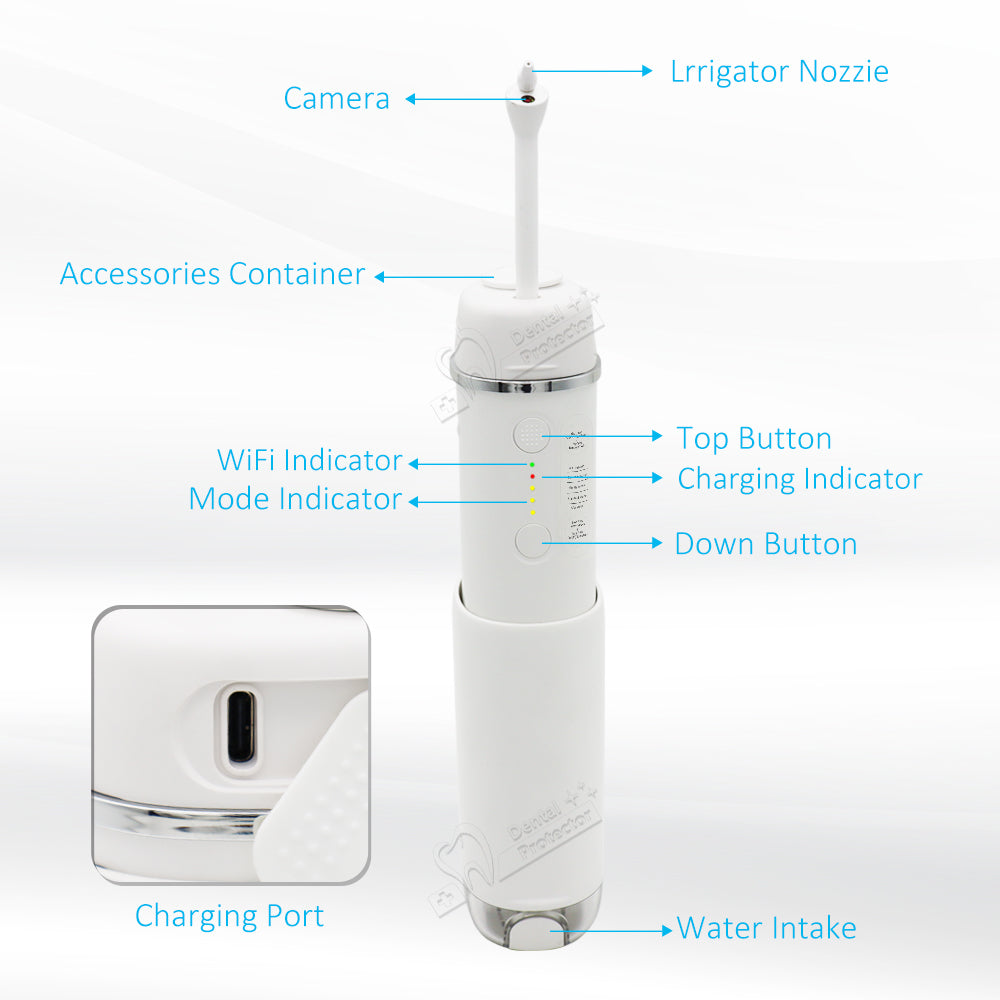 Dental floss Professional Visual WiFi Oral Irrigator Rechargeable Camera 5MP Portable Dental Teeth Clean Water Jet Flosser