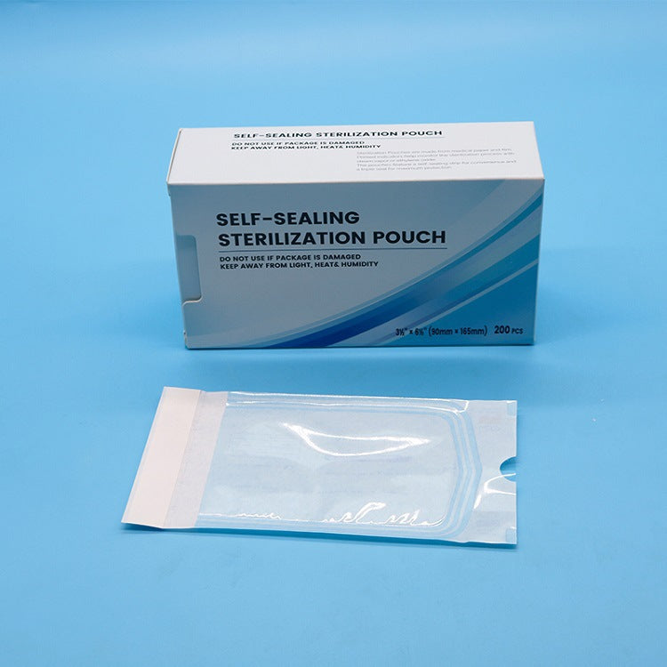 AT-BAG 200pcs/Box Dental Self-sealing Sterilization Pouches Bags Medical-grade Disposable Tattoo Dental Nail Art Accessories(90*260mm)