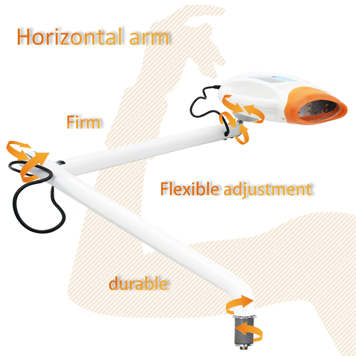 Dental Teeth Whitening Light, Teeth Whitener Cold 6 LED Light Lamp Bleaching Accelerator Arm Holder Holding on Dentist unit