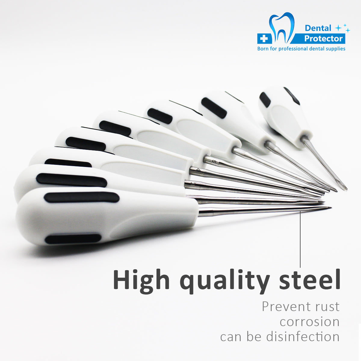 PROTECTOR Tooth Extraction Elevators Kit Dental Minimally Invasive Forceps Stainless Steel Oral Surgery Tools Dentist Lab Tools