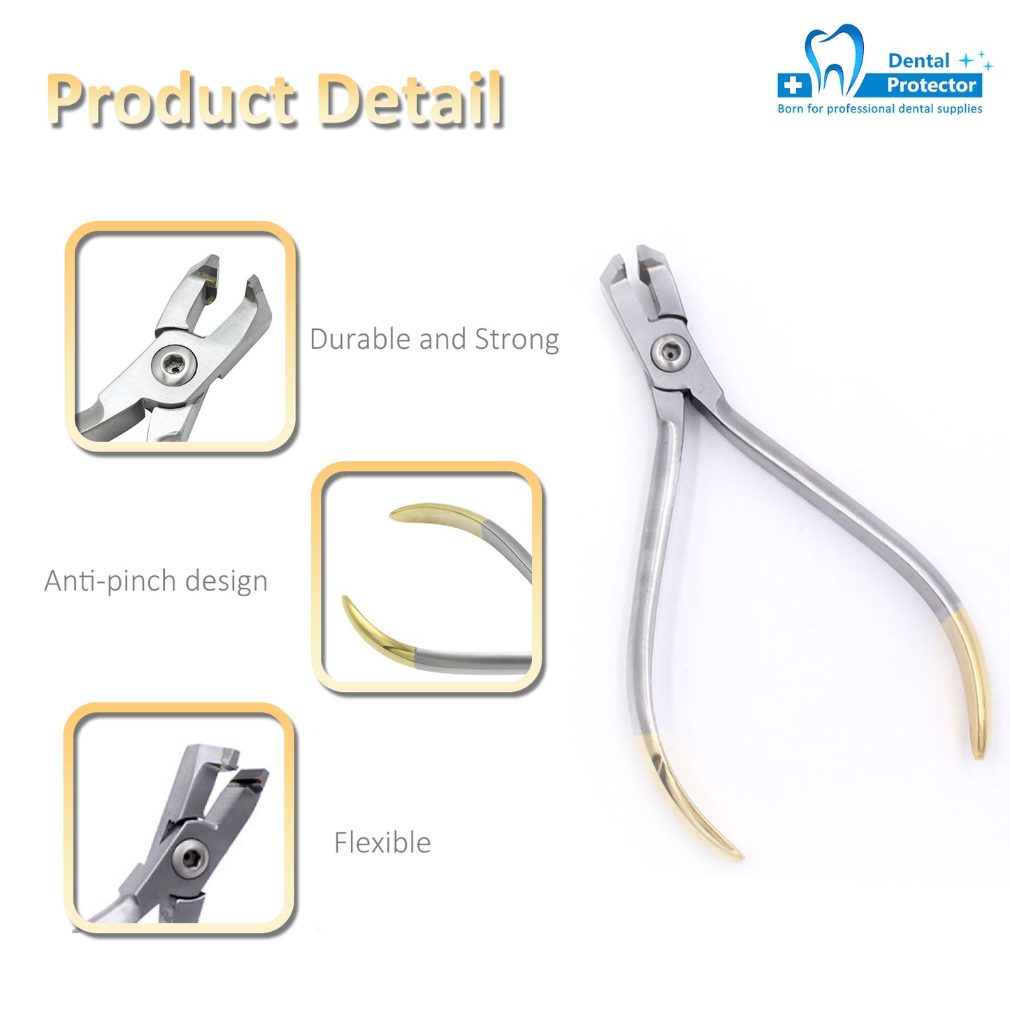 Distal End Cut Plier, Hold & Cut Hard and Soft Wire Orthodontic Cutter Dental Surgical Instrument Tool - Braces Removal Tools Tooth Pulling Kit for Dentist