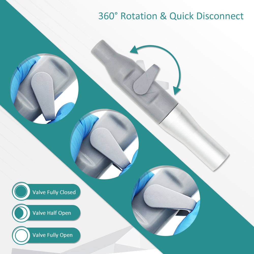 D-SH Dental Unit Accessories Strong And Weak Suction Handle Aluminum Alloy Suction Saliva Strong And Weak Conversion Head Dental Equipment