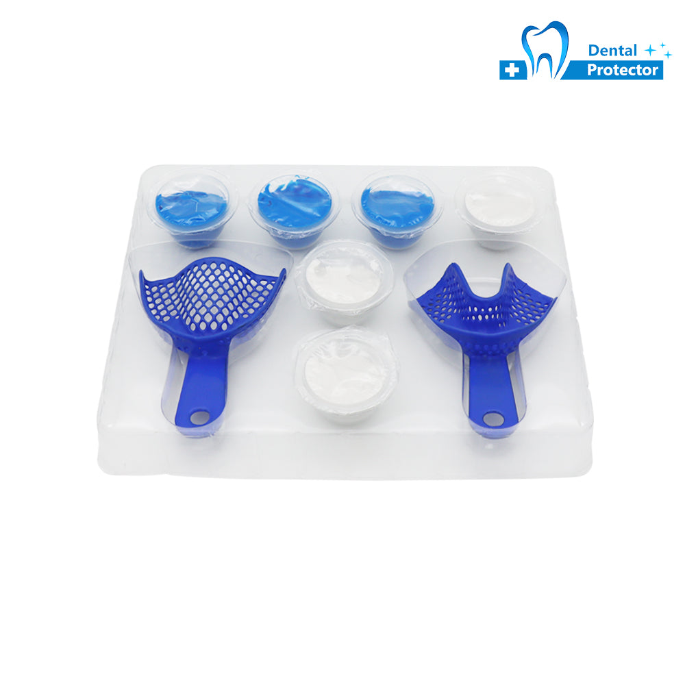 TIK-SI Teeth Impression Kit Putty Silicone Material Tray Teeth Molding Kit for Dental Impression Medium