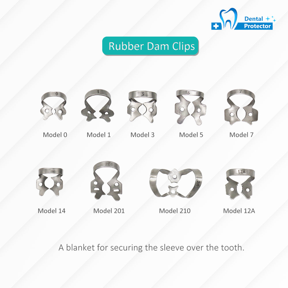 Protector Rubber Dam Kit Starter of 9 pcs with Frame Punch Clamps Dental Instruments Dental Oral Rubber Dam Tool Set Rubber Stamp Punching Plate Rubber Camphor Cloth