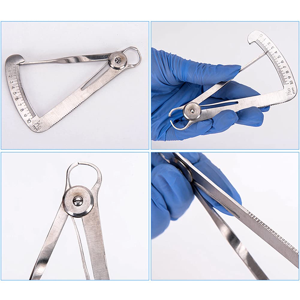 Dental Crown Gauge Caliper Dentist Tools Dental Caliper For Metal/Wax Dental Lab Tool Stainless Steel