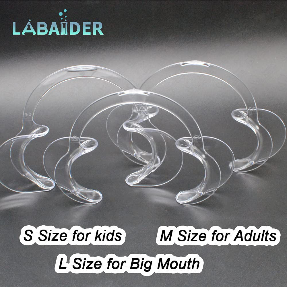 C-Shape Teeth Whitening Cheek Retractor Autoclavable Dental Mouth Opener Disposable Dental Lip Cheek Retractor for Mouthguard Challenge Game 20 Pieces