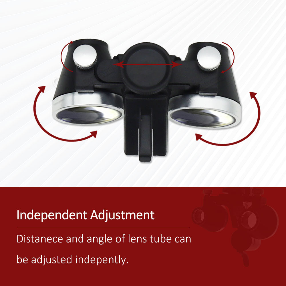 D-SLAMP 3.5X Dental Loupe Magnification Binocular Surgery Surgical Magnifier with Headlight LED Light Dentist Medical Shadowless lamp