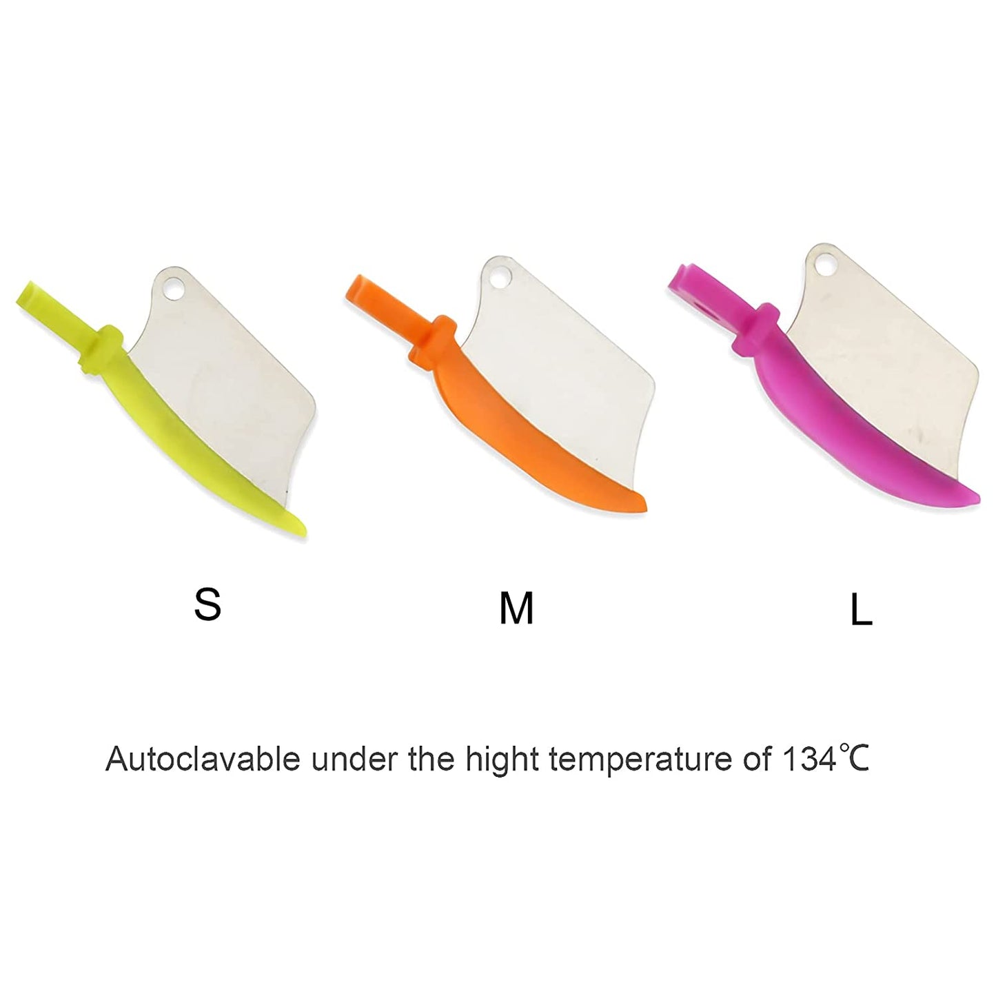 Dental Teeth Interproximal Wedge Guard with Metal Plastic Wedge Knife with Protection Dental Steel Matrix S/M/L 50pcs/pack