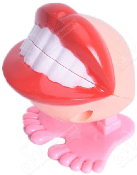 PROTECTOR Walking Teeth Toys 7PCS, Wind-up Chattering Teeth Smile Small Wind Up Toy Feet Knickknack For Party Halloween Christmas Home Desktop Decoration