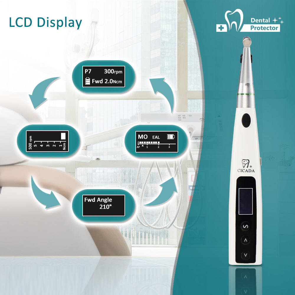 CICADA Wireless Endo Motor With Apex Locator 2 in 1 , with Led light For Endodintics Treatment