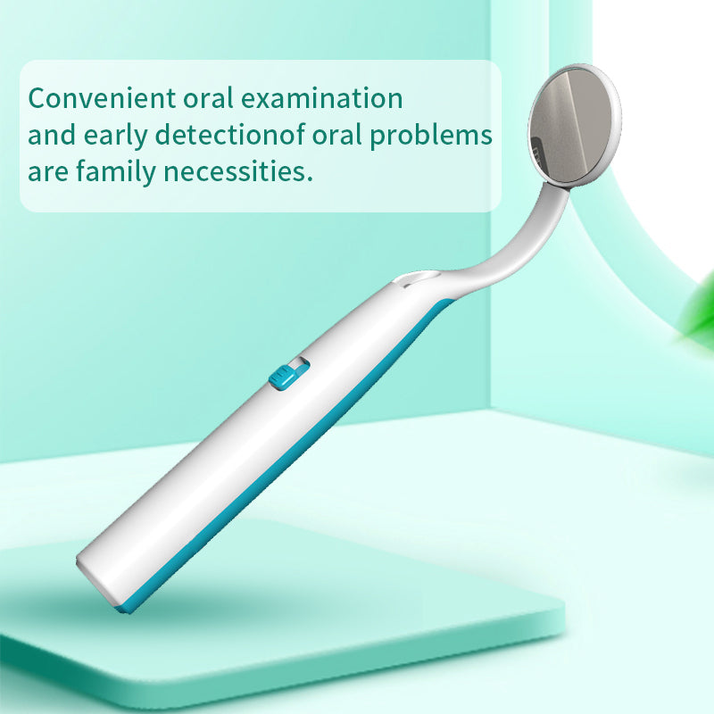 1 Pcs Dental Mirror with Light Tool LED Lighted Teeth Inspection Mirror Anti Fog Curve Angle Dentist Oral Care Tool