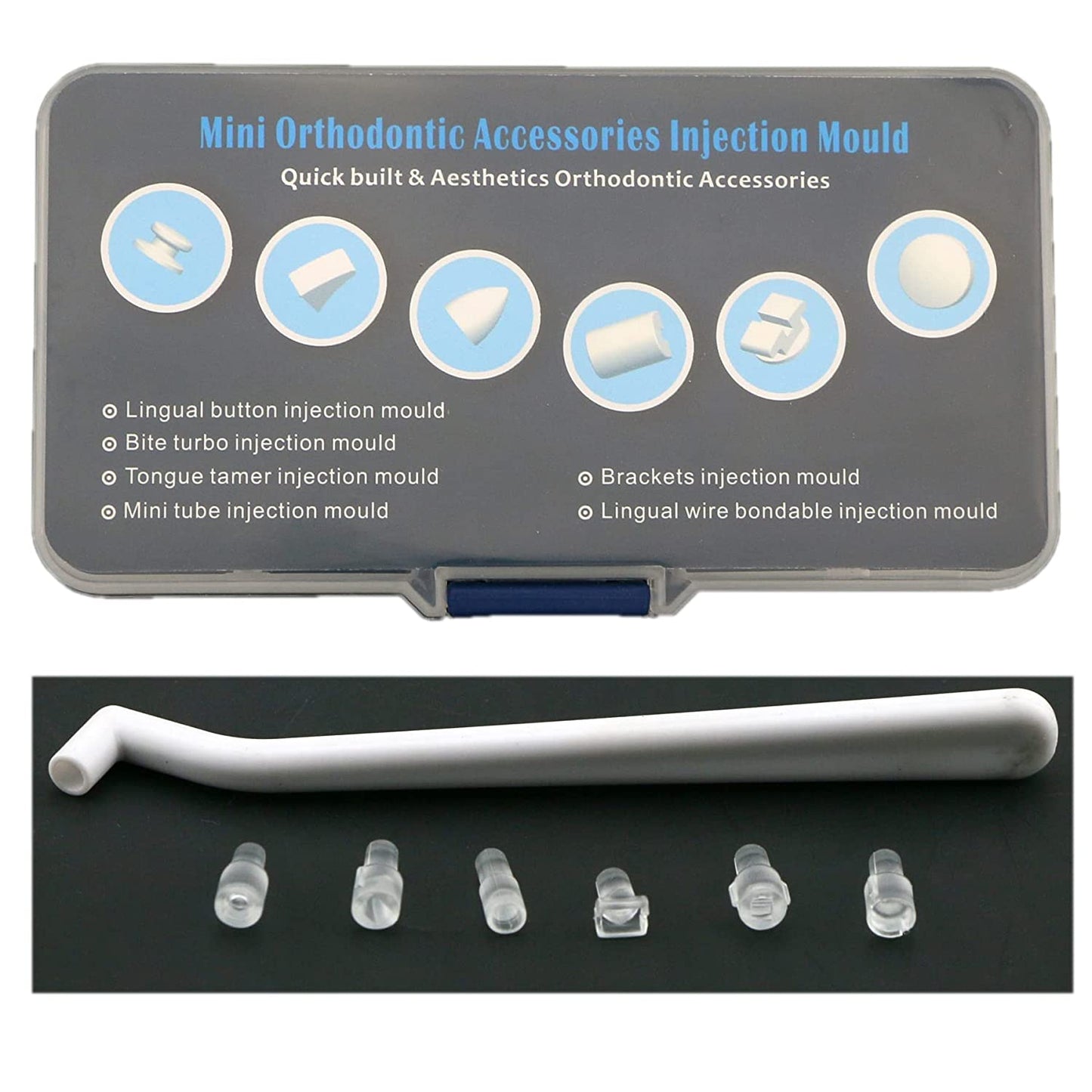 MO-6 Orthodontic Mould Mold Mini Orthodontic Accessories Injection Mould Starter Kit Tubes Lingual Retainer Button Set