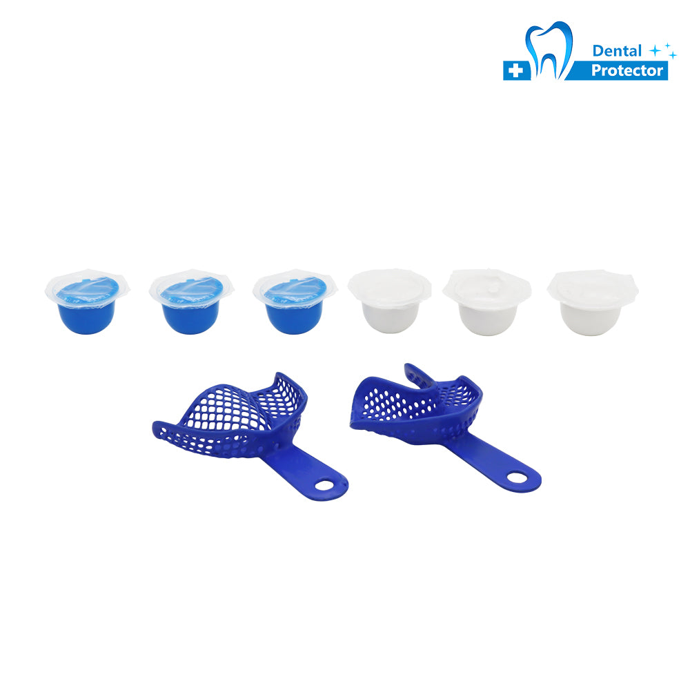 TIK-SI Teeth Impression Kit Putty Silicone Material Tray Teeth Molding Kit for Dental Impression Medium