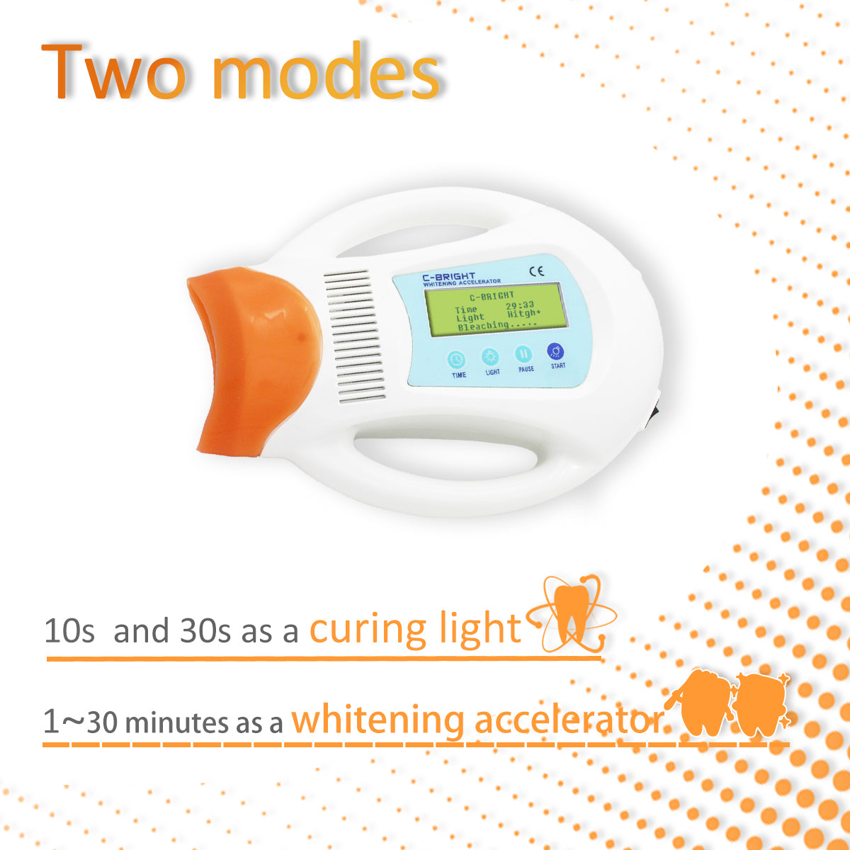 Dental Teeth Whitening Light, Teeth Whitener Cold 6 LED Light Lamp Bleaching Accelerator Arm Holder Holding on Dentist unit