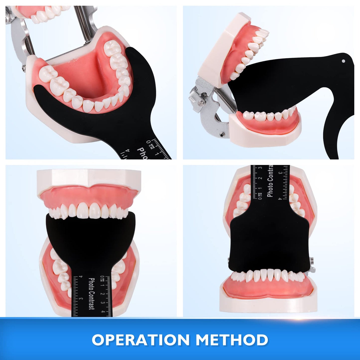 6 Pcs Dental Contraster Intraoral Photographic Dental Black Background Board Dental Photo Contrast Kit