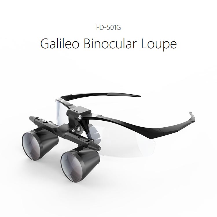 FD-501G-2.5 2.5X Magnification Binocular Dental Loupe Surgery Surgical Magnifier with Headlight LED Light Medical Operation Loupe Lamp