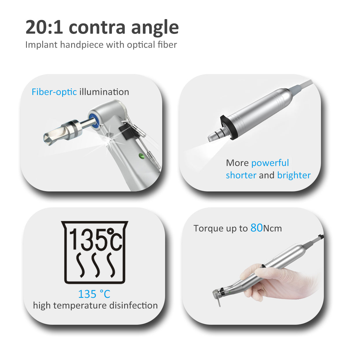 COXO C-Sailor Pro Dental Implant Motor with Led light ,80 N.cm Super Torque , Touch Screen, Ship from US/ Mecico
