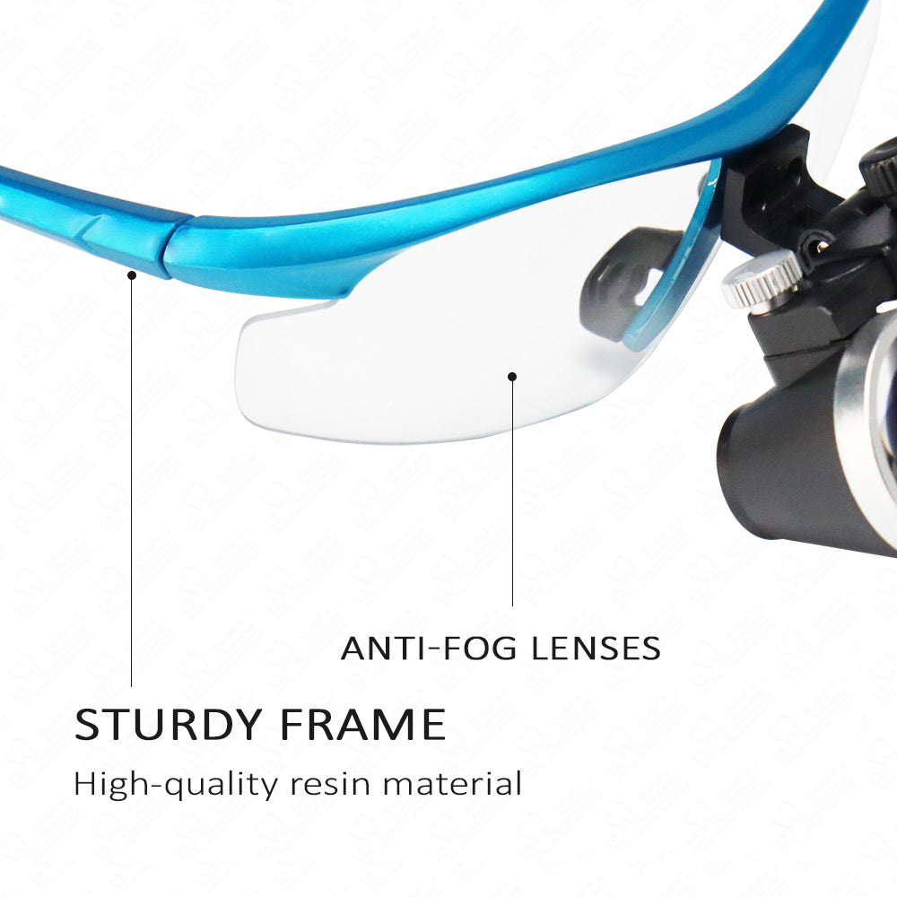 Maglass-R/B 2.5X/3.5X420mm Dental Loupes Binocular Loupes Optical Magnifier Dental Lab Medical Loupes Magnification Binocular Headlight Headlamp 5W Bulb