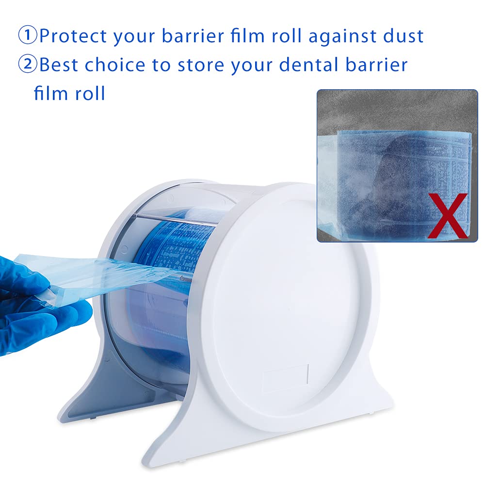 Dental Barrier Film Dispenser, Acrylic Protecting Barrier Film Holder for Film Support & Dust-Proof, Dispensing Box Barrier Dispensers Plastic Stand Holder