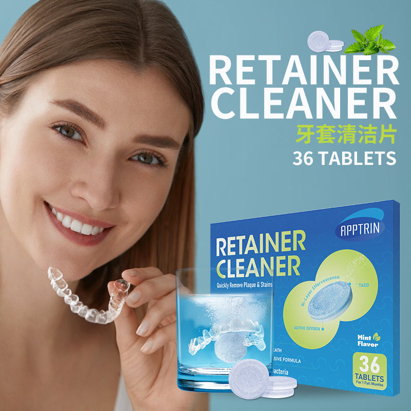 Retainer Cleaning Tablets, Denture Cleanser Tablets for Dental Appliances, Complete Clean, 36 Tablets