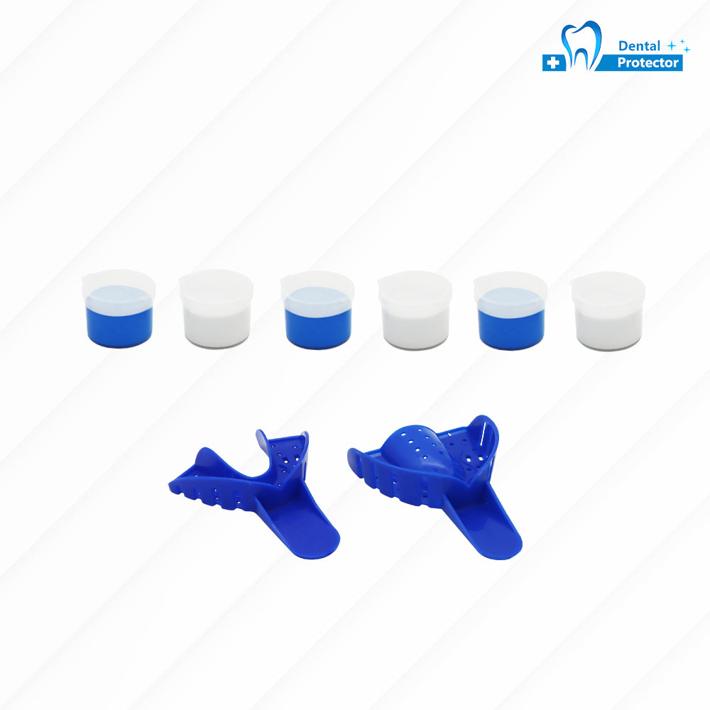 TIK-GS Dental Impression Kit - 168 Gm Putty Silicone - 2Dental Trays-Upper and Lower- DIY Teeth Molding Kit - for Home or Clinic Use -Teeth Impression Putty Silicone Material