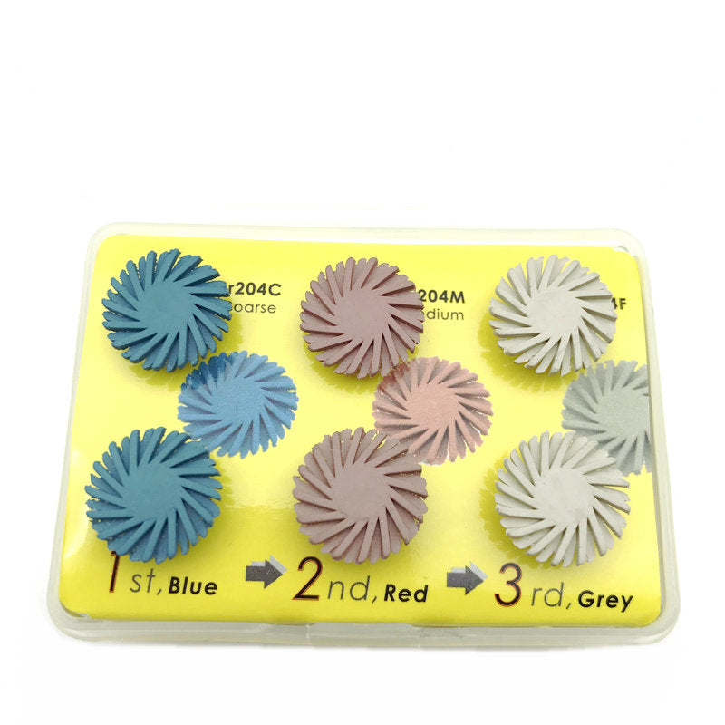 6 Pcs Mixed Dental Composite Resin Polishing Disc Kit Spiral Brush Burs Tooth Polisher Brush Oral cavity Clean Tools