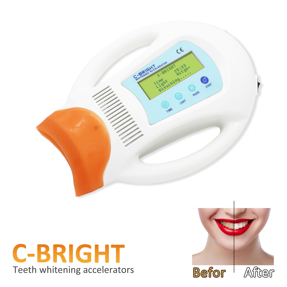 Dental Teeth Whitening Light, Teeth Whitener Cold 6 LED Light Lamp Bleaching Accelerator Arm Holder Holding on Dentist unit