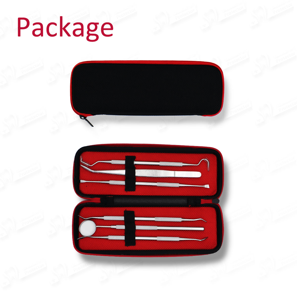 Dental Tools Smile Dent Pro Kit, Stainless Steel Dental Scaler, Mouth Mirror, Tarter Scraper, Tooth Pick, Tweezers, Plaque And Calculus Remover Dentist Hygiene Instruments Set For Home & Pet Oral Use