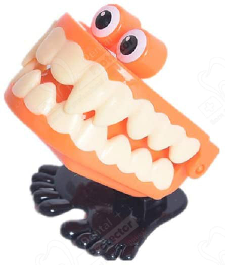 PROTECTOR Walking Teeth Toys 7PCS, Wind-up Chattering Teeth Smile Small Wind Up Toy Feet Knickknack For Party Halloween Christmas Home Desktop Decoration