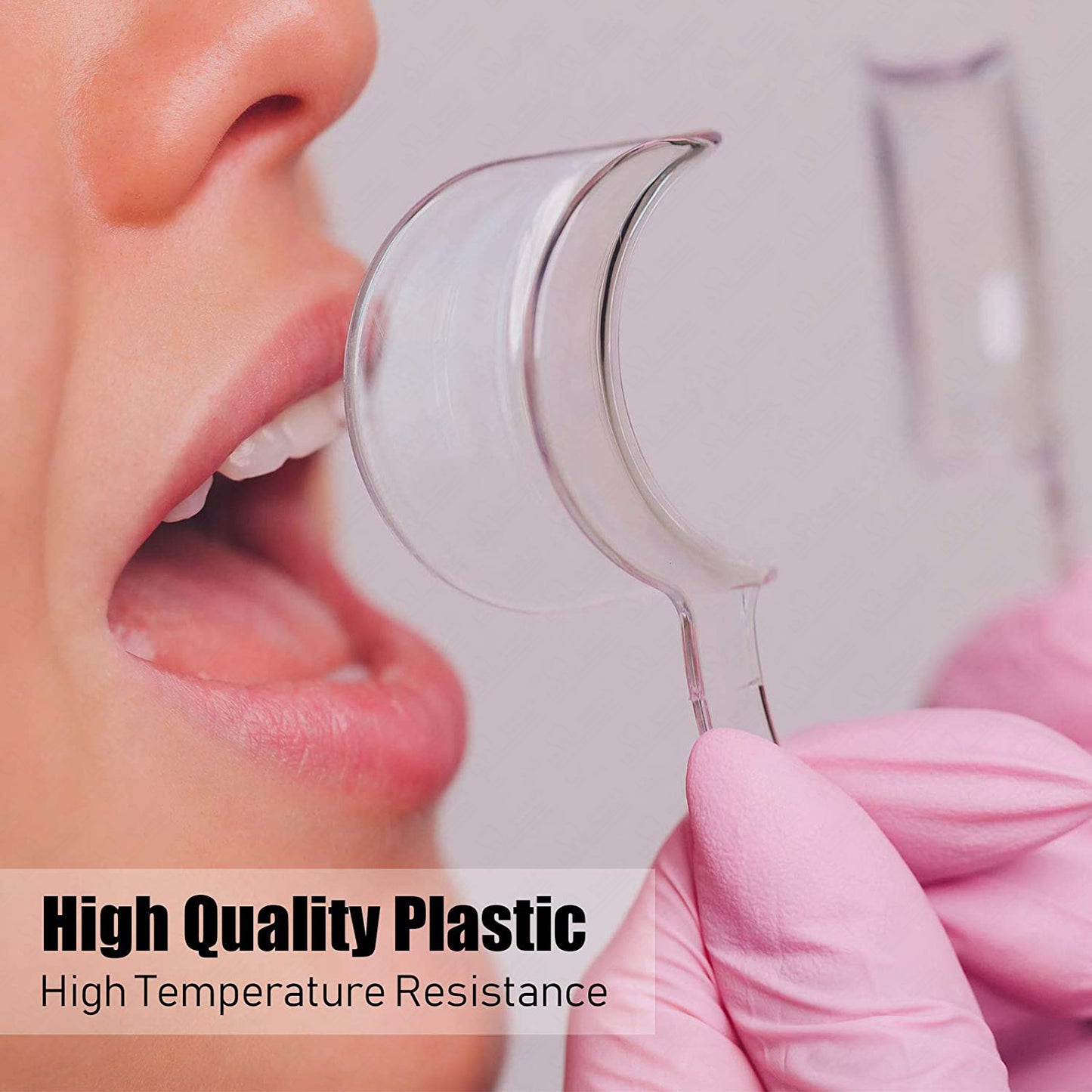 C-Shape Teeth Whitening Cheek Retractor Autoclavable Dental Mouth Opener Disposable Dental Lip Cheek Retractor for Mouthguard Challenge Game 20 Pieces