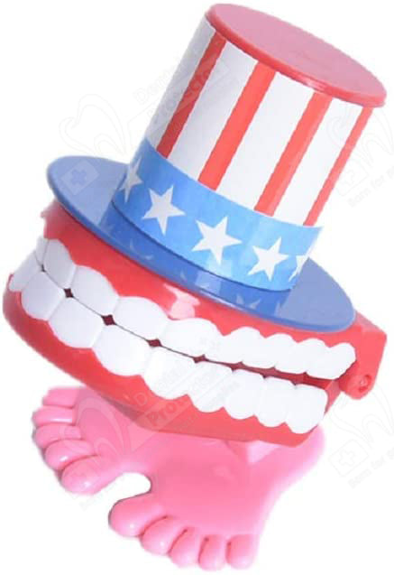 PROTECTOR Walking Teeth Toys 7PCS, Wind-up Chattering Teeth Smile Small Wind Up Toy Feet Knickknack For Party Halloween Christmas Home Desktop Decoration