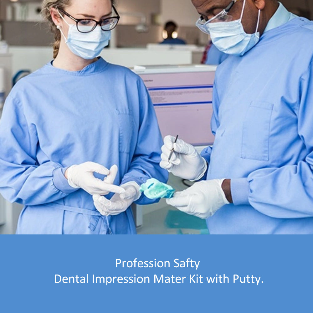 TIK-GS Dental Impression Kit - 168 Gm Putty Silicone - 2Dental Trays-Upper and Lower- DIY Teeth Molding Kit - for Home or Clinic Use -Teeth Impression Putty Silicone Material