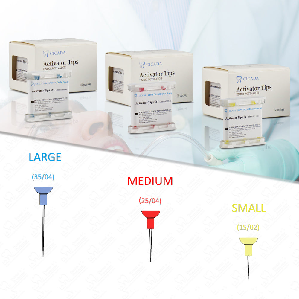CICADA Endo Sonic Activator Endo Irrigator with 75pcs Tips for Root Canal Cleaning and Irrigating