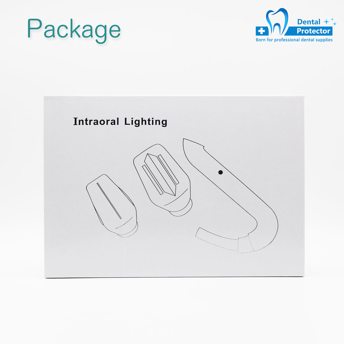 PD-OL Dentist Wireless Rechargeable Intro Oral LED Lighting Easy Bite Block Light Lamp Suction Tip