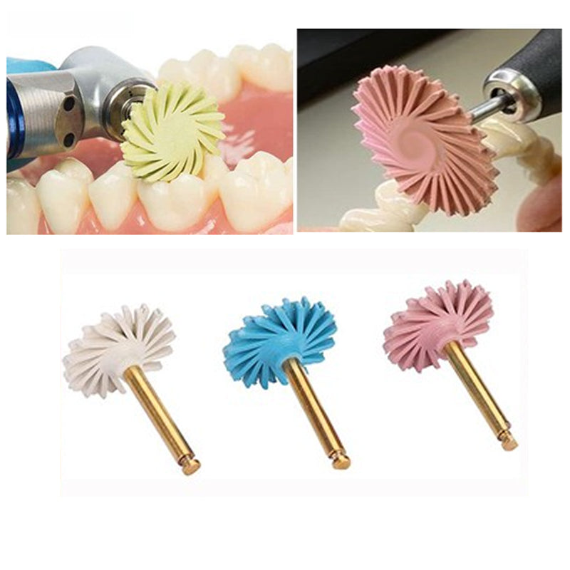 6 Pcs Mixed Dental Composite Resin Polishing Disc Kit Spiral Brush Burs Tooth Polisher Brush Oral cavity Clean Tools
