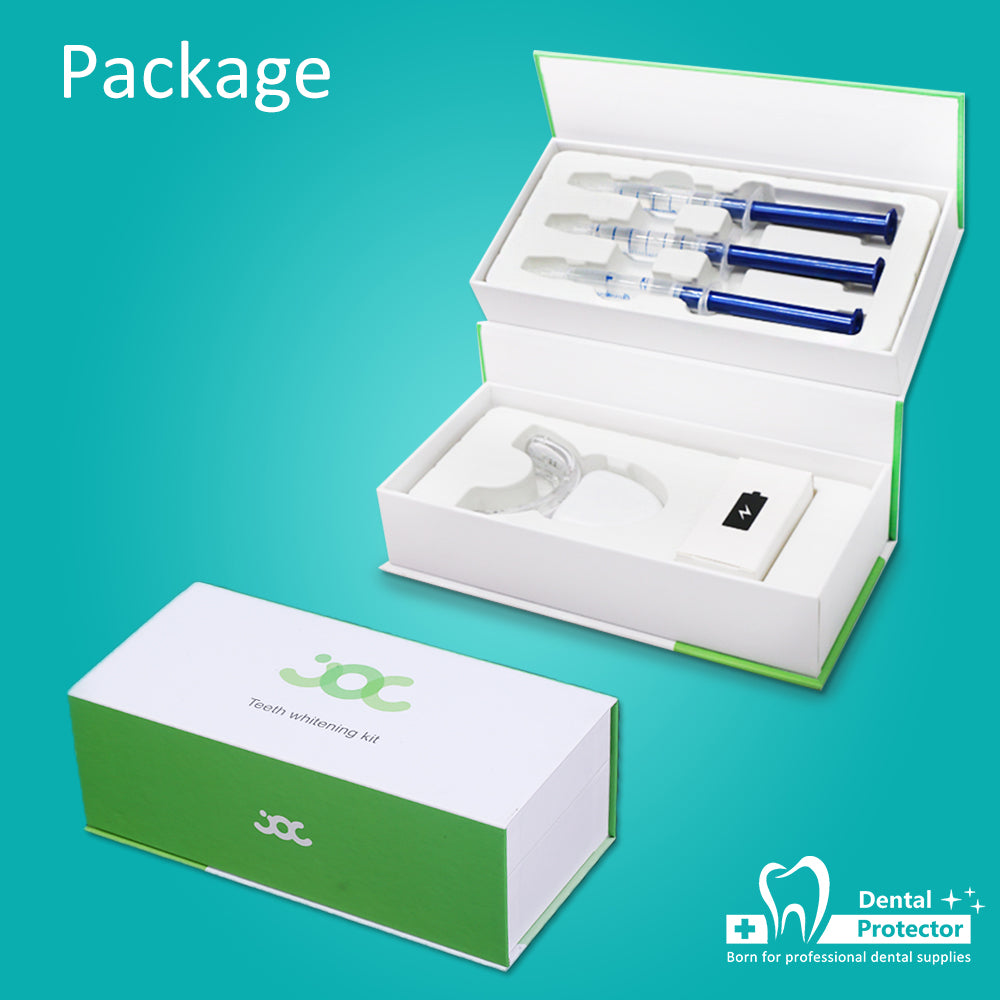 Protector Teeth Whitening Kit with LED Light at Home for Sensitive Teeth,Professional Tooth Whitener with 1xDouble-Sided Silicone Mouth Tray,3xTeeth Whitening Gel, Magnetic charging, Safely and Effectively Whitens in 15 Minutes