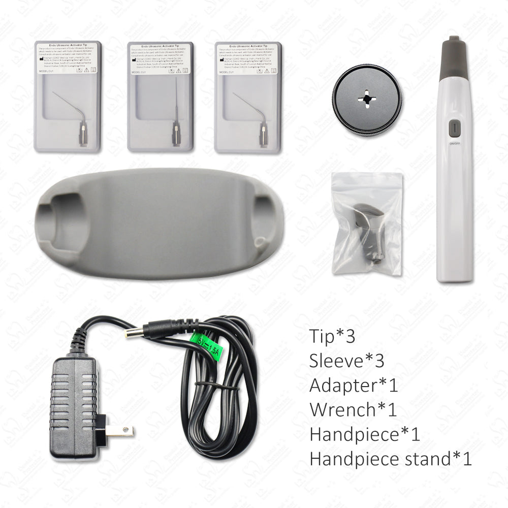 COXO Wireless Ultra Smart Endo Ultrasonic Activator with LED Light for Root Canal Treatment Gray color