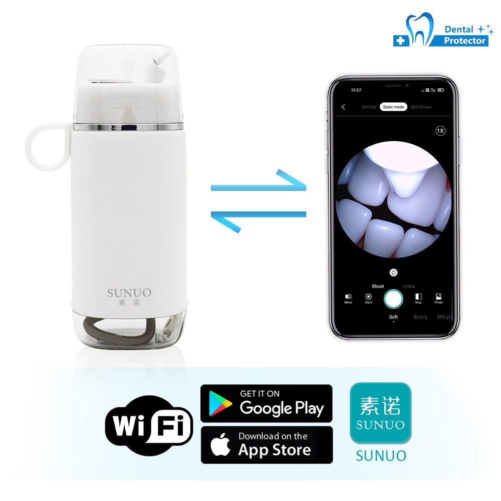 Dental floss Professional Visual WiFi Oral Irrigator Rechargeable Camera 5MP Portable Dental Teeth Clean Water Jet Flosser
