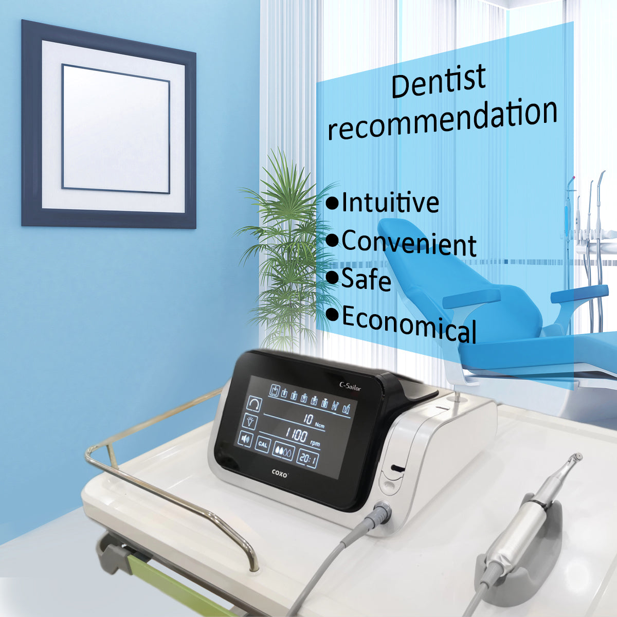 COXO C-Sailor Pro Dental Implant Motor with Led light ,80 N.cm Super Torque , Touch Screen, Ship from US/ Mecico
